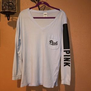 Pink VS Campus Tee V neck